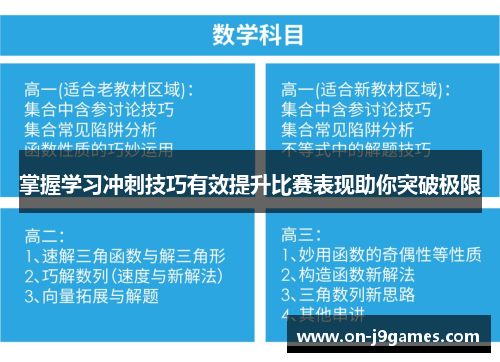 掌握学习冲刺技巧有效提升比赛表现助你突破极限 掌握学习冲刺技巧有效提升比赛表现助你突破极限